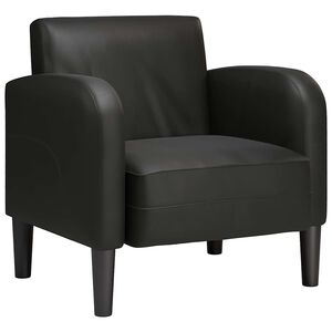 vidaXL Soffstol med armst&ouml;d svart 54 cm konstl&auml;der