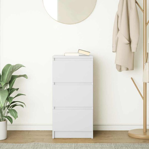 vidaXL Skänk vit 37,5x35x76 cm konstruerat trä