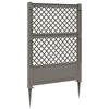 vidaXL Trellis med spik Gr&aring; 99 x 6 x 165 cm PP