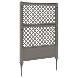 vidaXL Trellis med spik Gr&aring; 99 x 6 x 165 cm PP