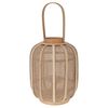 H&S Collection H&auml;ngande ljuslykta rotting 24x31 cm beige