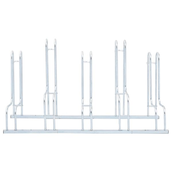 vidaXL Cykelställ för 5 cyklar fristående galvaniserat stål