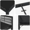 vidaXL Trädgårdsmöbelset 5 pcs Svart konstrotting