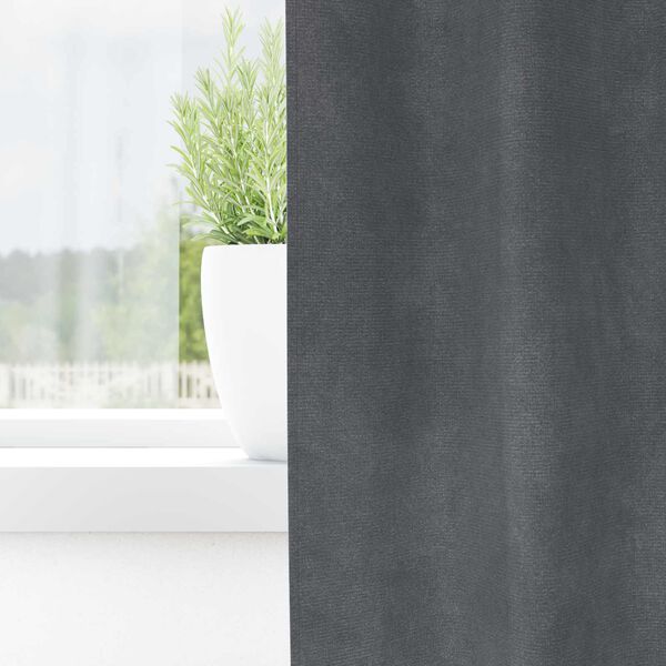 vidaXL M&ouml;rkl&auml;ggningsgardiner 2 pcs Ljusgr&aring; 140 x 225 cm Sammet