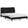 vidaXL Bed Frame without Mattress "Hvar" Black and White 120x200 cm Faux Leather
