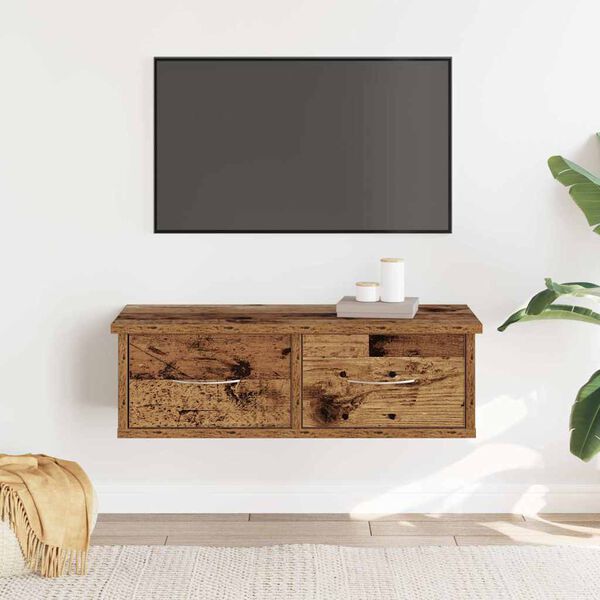 vidaXL Väggskåp gammalt trä 60x26x18,5 cm konstruerat trä