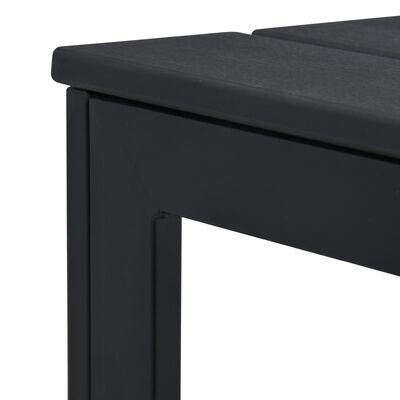 vidaXL Soffbord svart 78x78x74 cm HDPE träutseende