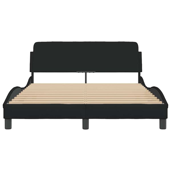 vidaXL Bed Frame "Dover" Black 120x200 cm Fabric