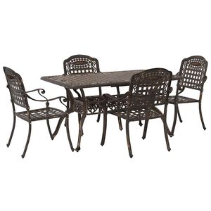 vidaXL Tr&auml;dg&aring;rdsm&ouml;belset 7 pcs Vit Aluminium