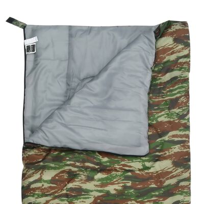 vidaXL Lätta sovsäckar 2 st rektangulär kamouflage 1100 g 10°C