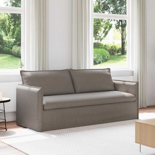 vidaXL Soffa 180cm Taupe Metall