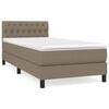 vidaXL Rams&auml;ng med madrass taupe 100x200 cm tyg