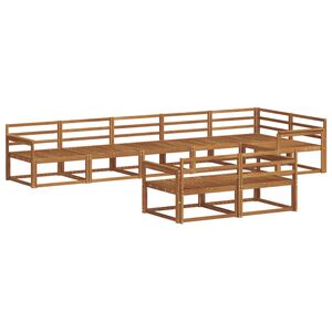 vidaXL Utomhussoffset 8 pcs Naturf&auml;rg Massivt Akaciatr&auml;