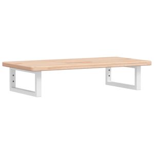 vidaXL Väggmonterad handfatshylla stål och massiv ek