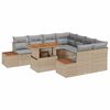 vidaXL Tr&auml;dg&aring;rdsoffset 9 st Beige Poly rattan