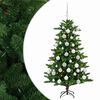 vidaXL Konstgjord julgran med kulor 120 cm 150 LED-lampor Varmvit