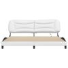 vidaXL Bed Frame with LED without Mattress "Hvar" White 200x200 cm