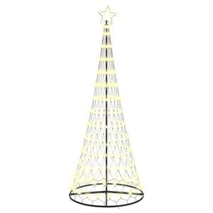 vidaXL LED Julgran med 295 LED-lampor med stativ Varmvit 250 cm Metall