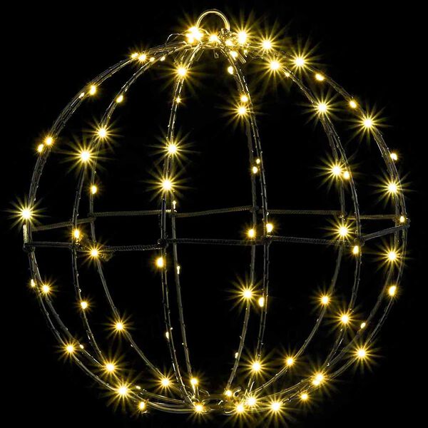 vidaXL Ball med 96 LED-lampor Varmvit 30 cm Metall