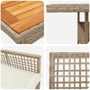 vidaXL Tr&auml;dg&aring;rdsm&ouml;belset 5 pcs Beige konstrotting