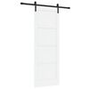 vidaXL Skjutd&ouml;rr 78 x 211 cm Konstruerat tr&auml; Vit och svart