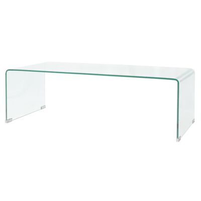 vidaXL Soffbord i härdat glas 98x45x30 cm