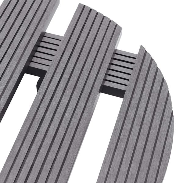 vidaXL Blomvagnar 4 st gr&aring; &Oslash;30x7,5 cm WPC