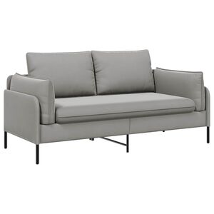 vidaXL 2-sits soffa 2-sits Ljusgr&aring; 188 x 81 x 89 cm Sammet