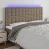 vidaXL S&auml;nggavel LED taupe 160x5x118/128 cm tyg