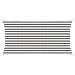 vidaXL Sols&auml;tt segel 2,5 x 5 m HDPE Rektangul&auml;r Ljusgr&aring; och vit.
