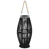 vidaXL H&auml;ngande ljuslykta bambu 60 cm svart