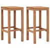 vidaXL Barstolar 2 st massiv teak