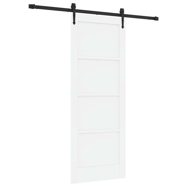 vidaXL Skjutd&ouml;rr ORKDAL Vit 78 x 202 cm Massiv furu