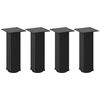 vidaXL Soffbordsben 4 st svarta 42-44 cm st&aring;l