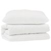 vidaXL T&auml;ckeset med kudde 2 st Vit Mikrofiber