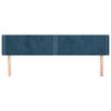vidaXL S&auml;nggavel med kanter m&ouml;rkbl&aring; 163x16x78/88 cm sammet