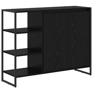 vidaXL Sidokabinett Svart Ek 96.5 x 30 x 75 cm Konstruerat tr&auml;