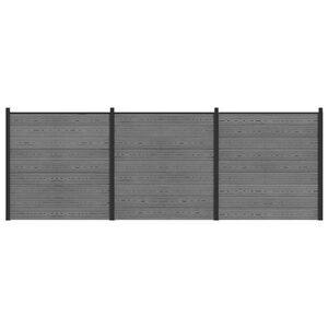 vidaXL St&auml;ngselset 526 x 186 cm WPC och aluminium Gr&aring;