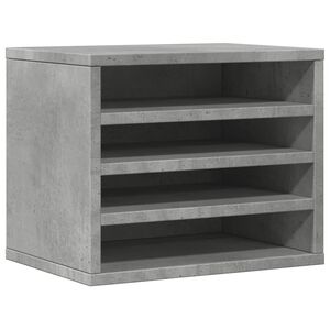 vidaXL Skrivbordshyllor betonggr&aring; 36x26x29,5 cm konstruerat tr&auml;