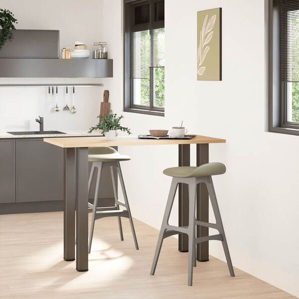 vidaXL Barbordsben 4 st naturst&aring;l 100-102 cm st&aring;l