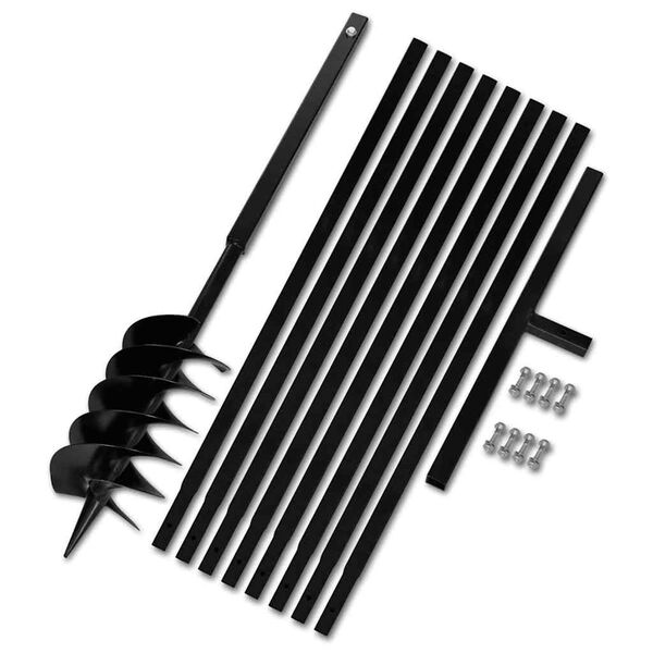 Jordborr 150 mm St&aring;l inkl. f&ouml;rl&auml;ngningsr&ouml;r 9 meter