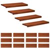 vidaXL Trapstegsmattor 16 st 80 x 25 x 2 cm Brun Massivt boktr&auml;