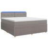 vidaXL Kontinentals&auml;ng med madrass Taupe 160 x 200 cm Tyg