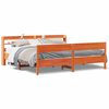 vidaXL S&auml;ngram utan madrass vaxbrun 200x200 cm massiv furu