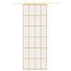 vidaXL Skjutdörr guld 76x205 cm klart ESG-glas och aluminium