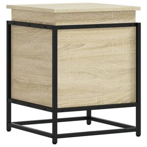 vidaXL F&ouml;rvaringsl&aring;da med lock sonoma-ek 40x40x51,5 cm konstruerat tr&auml;