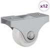 vidaXL Hjul 12 st Vit 42 x 11,5 x 29 mm J&auml;rn