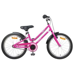 vidaXL Barncykel 22 Tum f&ouml;r 7-12 &aring;r gamla Rosa Svart