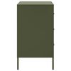vidaXL Sängbord 2 st olivgrön 36x39x68 cm stål