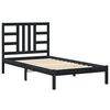 vidaXL S&auml;ngram svart massivt tr&auml; 100x200 cm